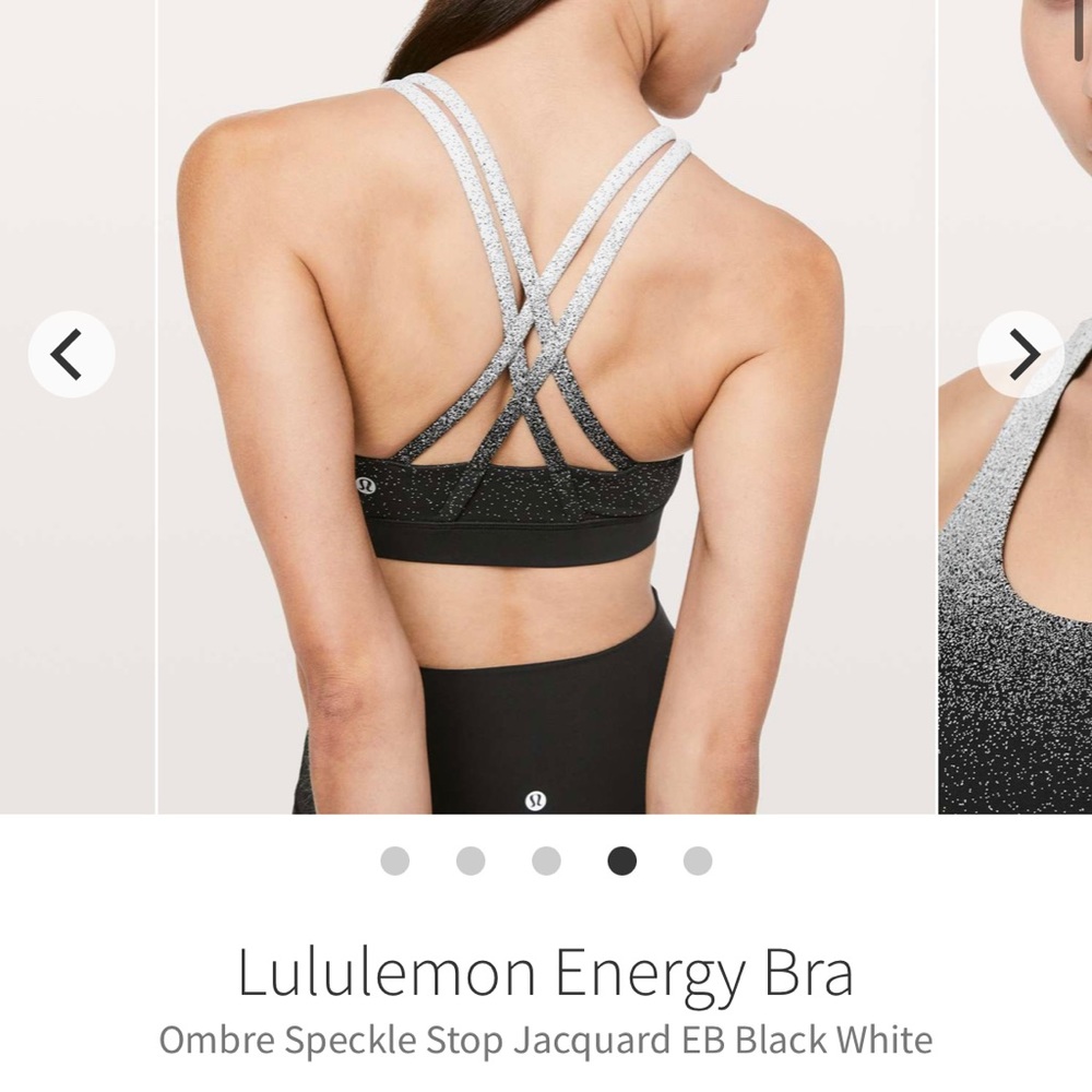 NWOT Black/White/Grey Speckled Energy Bra